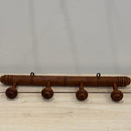 Vintage French Four-Peg Wall Rack