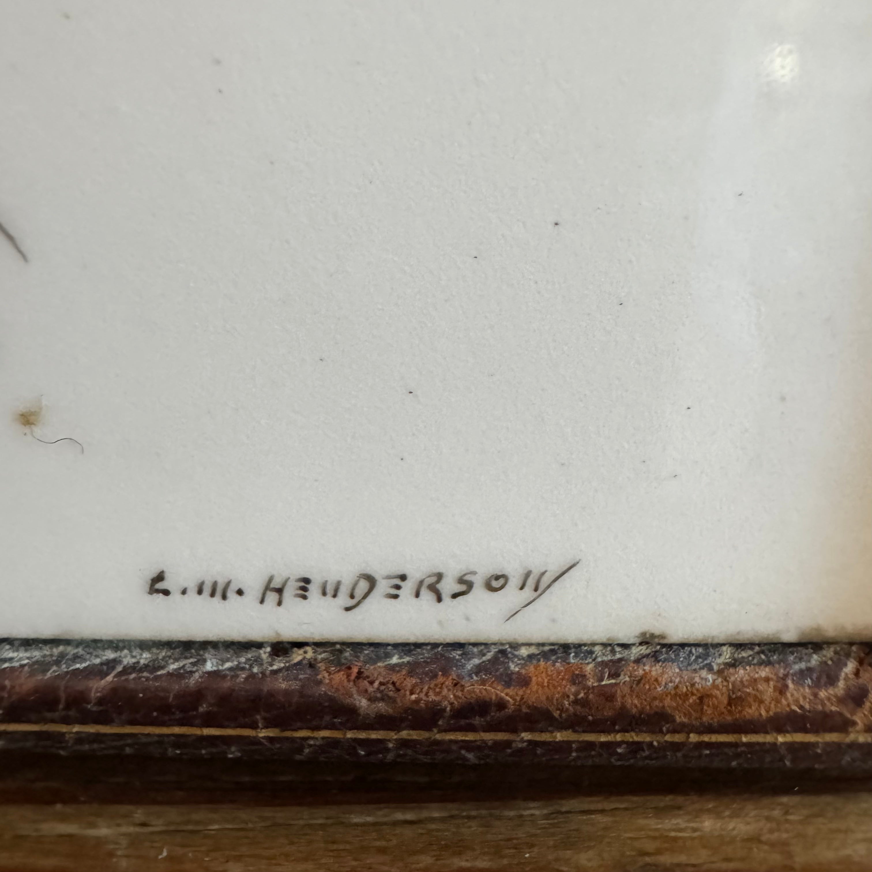 Signed Siberian Husky Leather & Wood Box