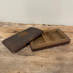 English Wooden Box with Tooled Detail