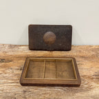 English Wooden Box with Tooled Detail