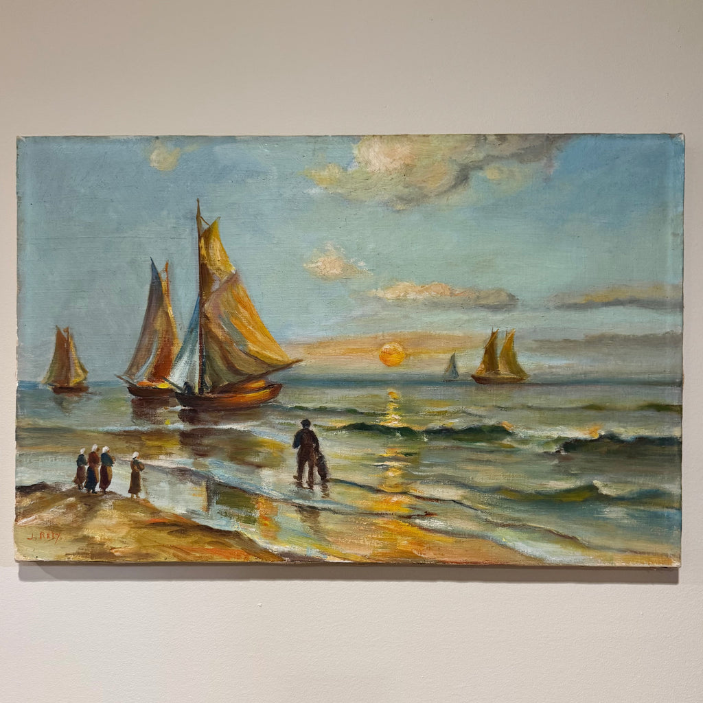Waiting on the Tide, Signed Oil
