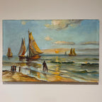 Waiting on the Tide, Signed Oil