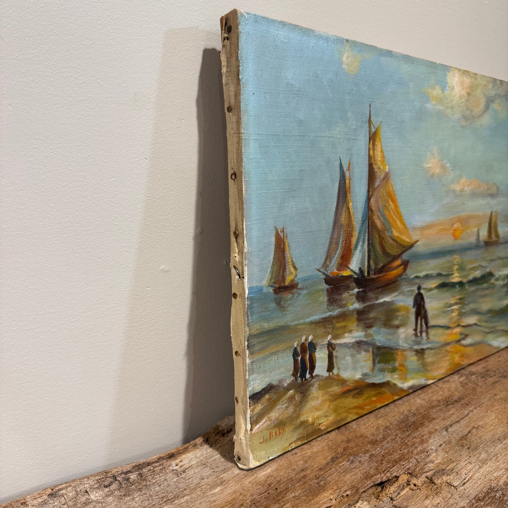 Waiting on the Tide, Signed Oil