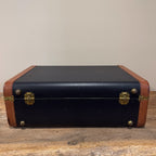 Vintage Suitcase with Leather Trim