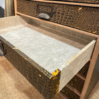 Vintage English Faux Crocodile Six-Drawer Filing Chest