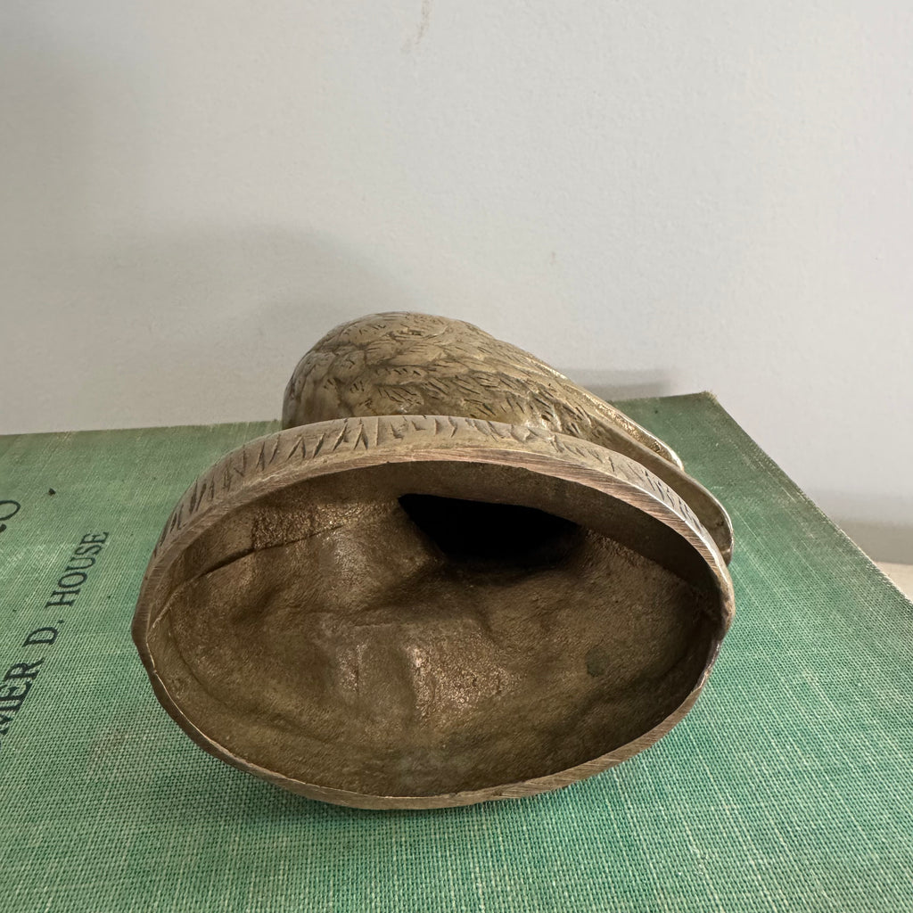 Vintage Brass Quail Figure