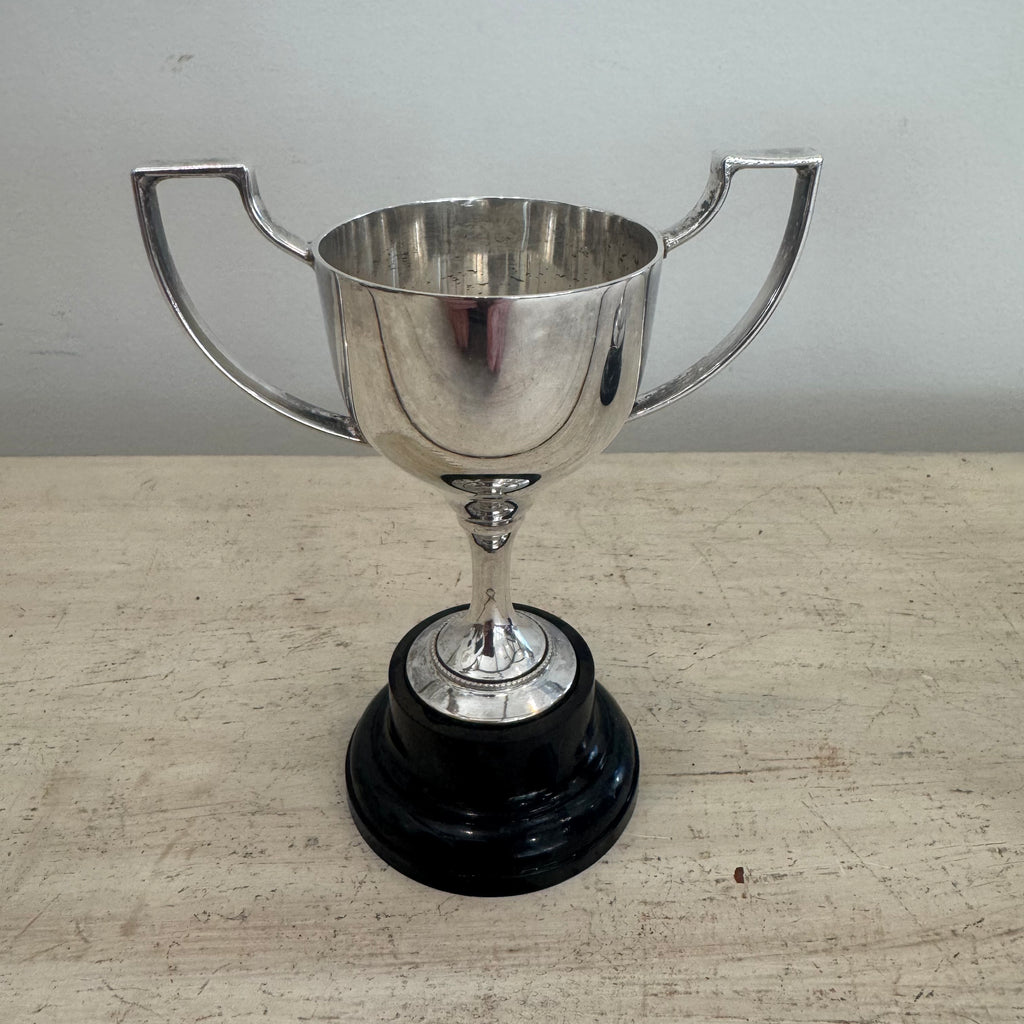 Vintage English Silver-Plated Two-Handled Trophy Cup