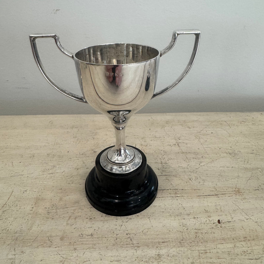 Vintage English Silver-Plated Two-Handled Trophy Cup