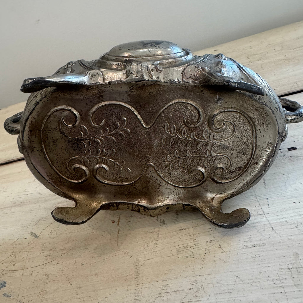 Vintage French Ornate Metal Jardinière