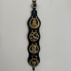 Vintage English Horse Brass on Leather - Shakespeare