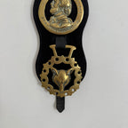 Vintage English Horse Brass on Leather - Shakespeare
