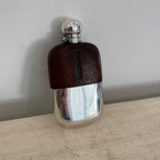 Vintage English R. Finnigan Leather Hip Flask