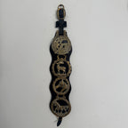 English Somerset estate Horse Brass on Leather *as found