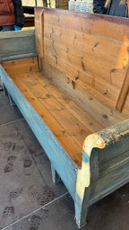 Swedish Blue Painted Slagbänk Bench /Bed