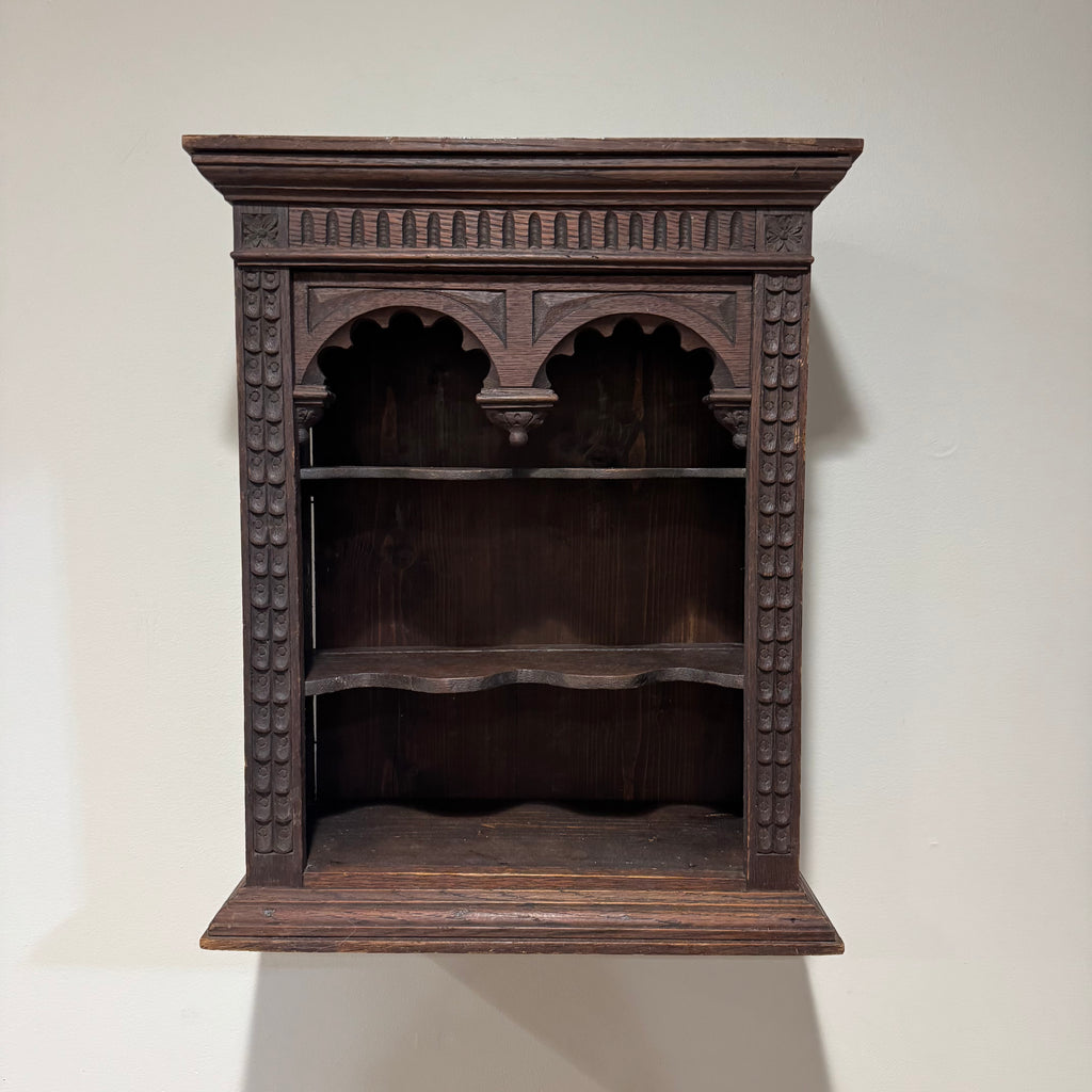 Antique Carved Wooden Wall Shelf