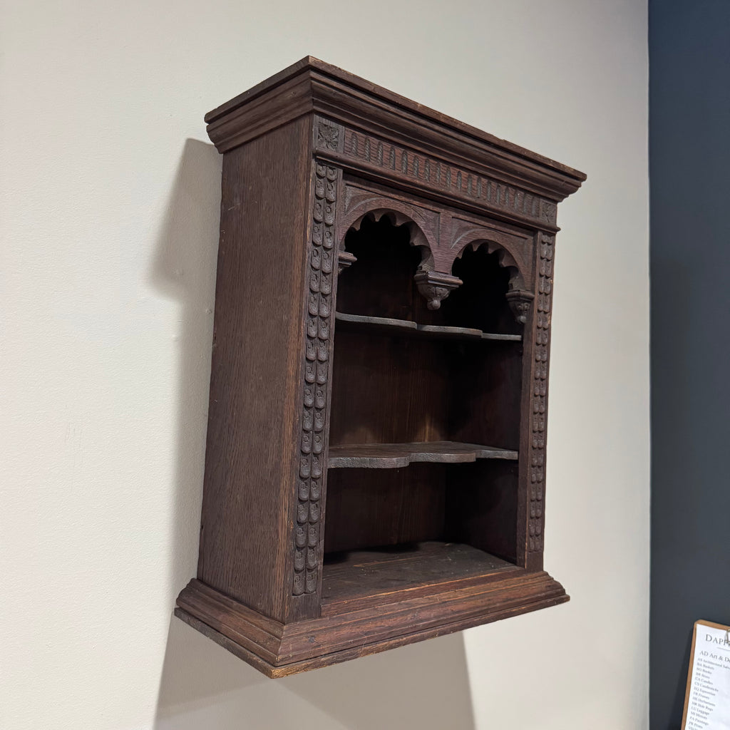 Antique Carved Wooden Wall Shelf