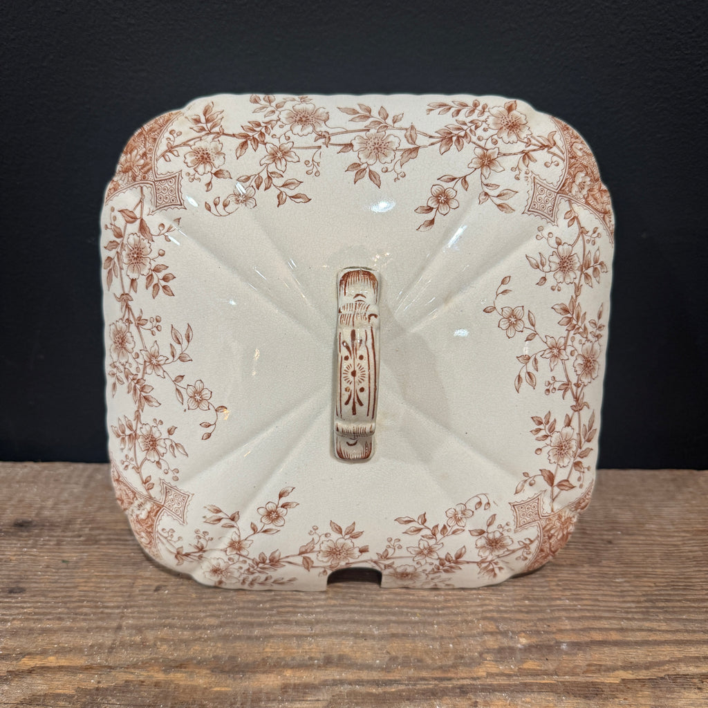 19th Century Brown Transferware Tureen