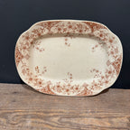 English Brown Transferware Platter