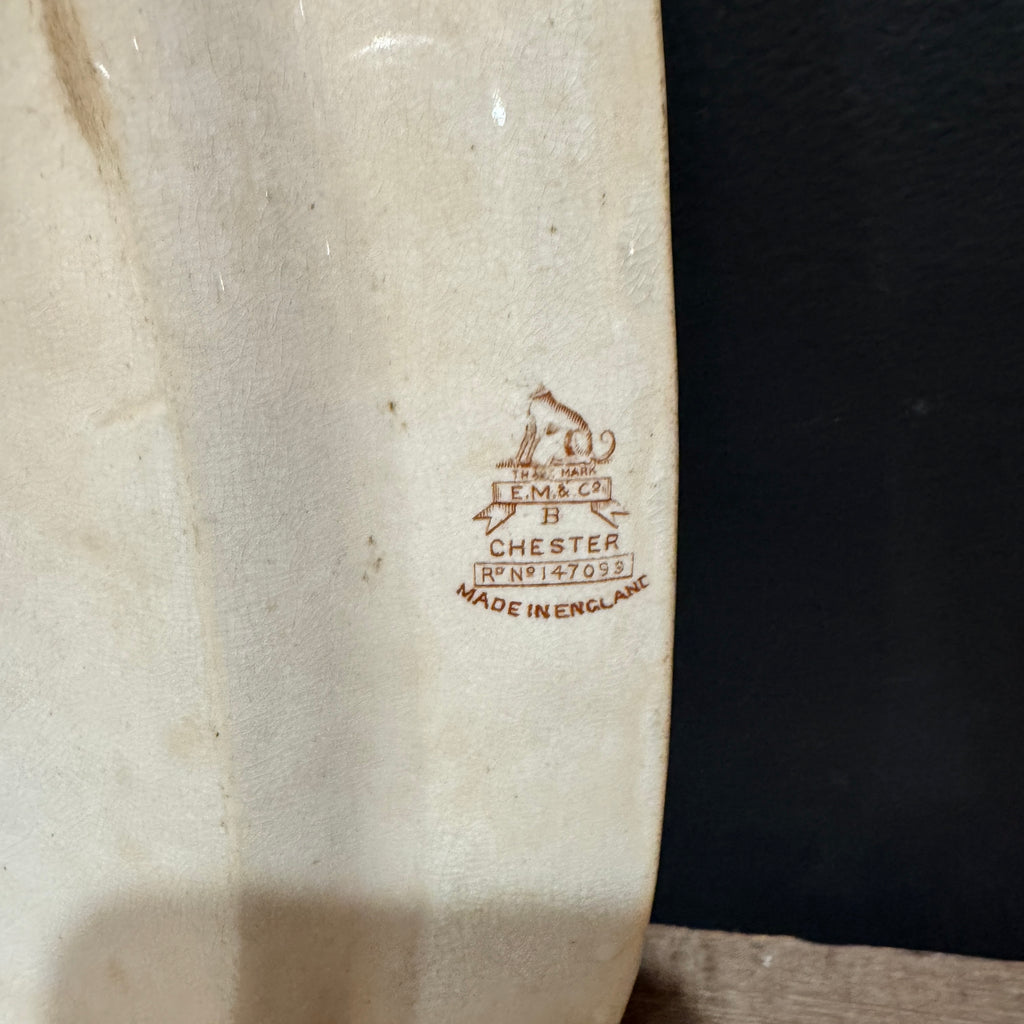 English Brown Transferware Platter