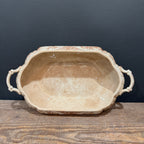 English Brown Transferware Oval Tureen