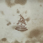 English Brown Transferware Oval Tureen