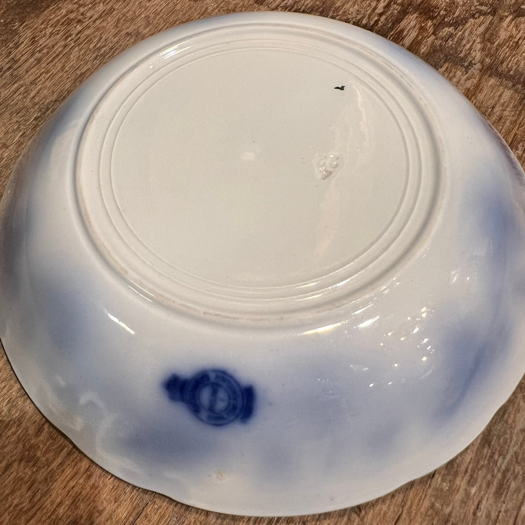 Set of 6 Antique English Flow Blue Bowls