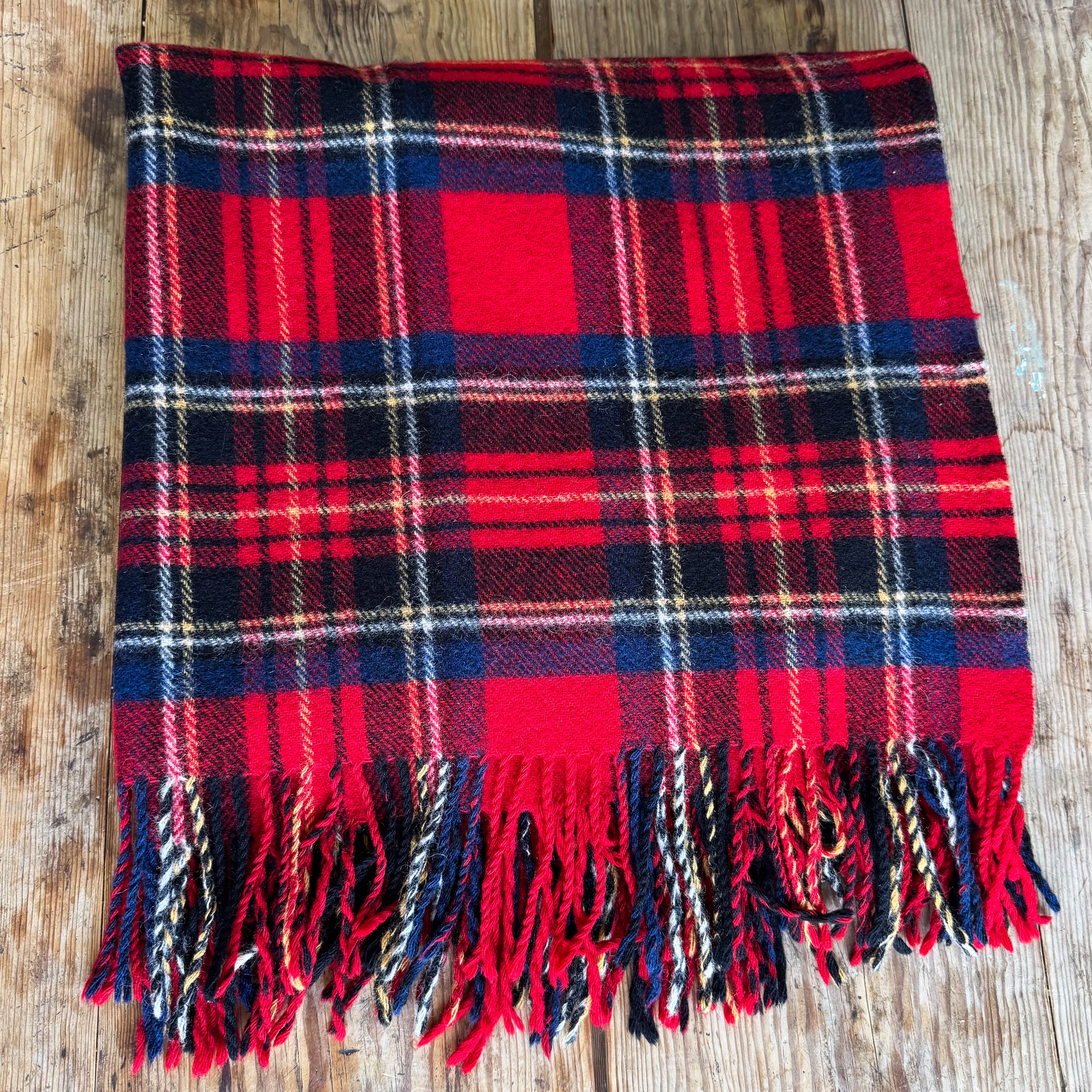 Pendleton Red Plaid Wool Blanket