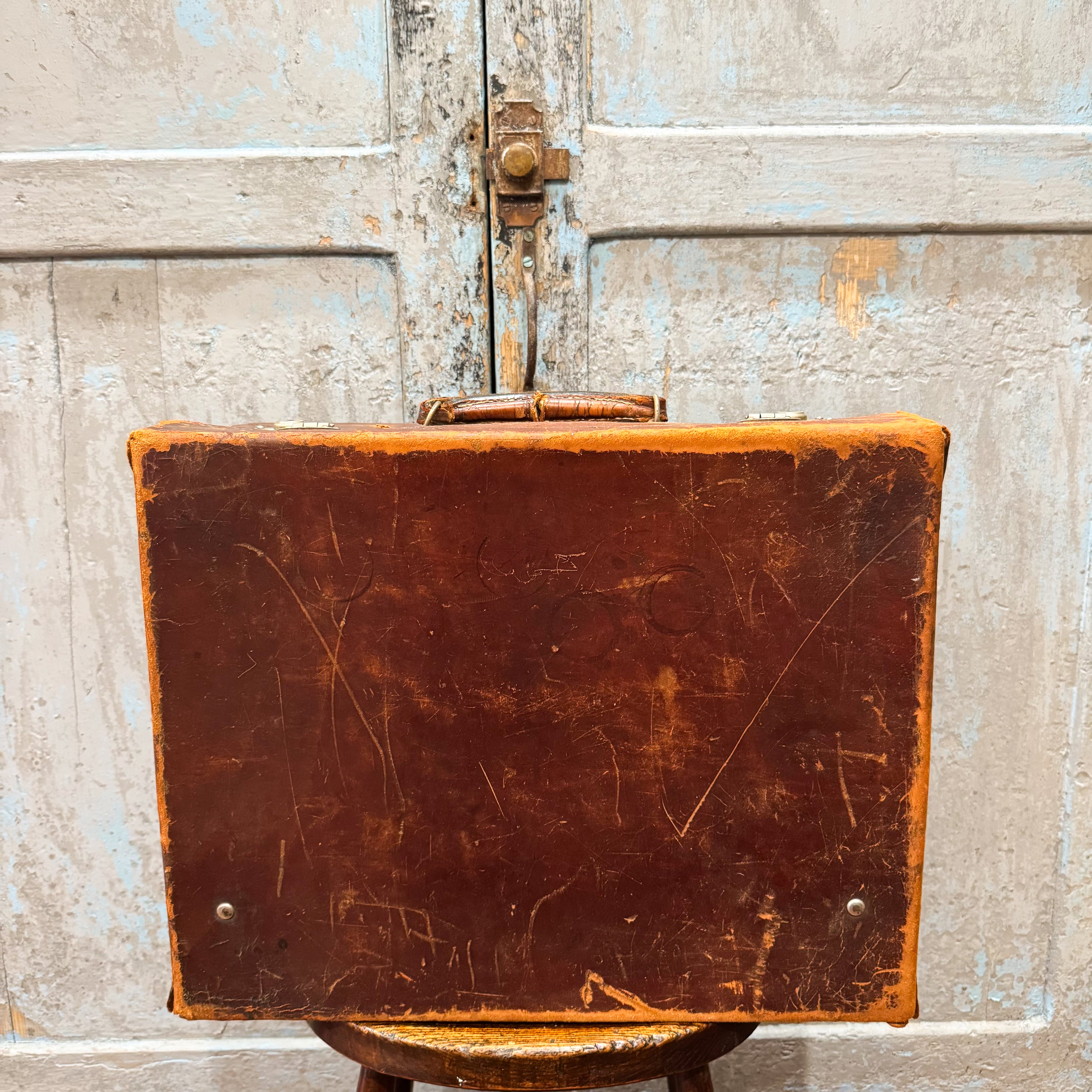 British Leather Suitcase 20"