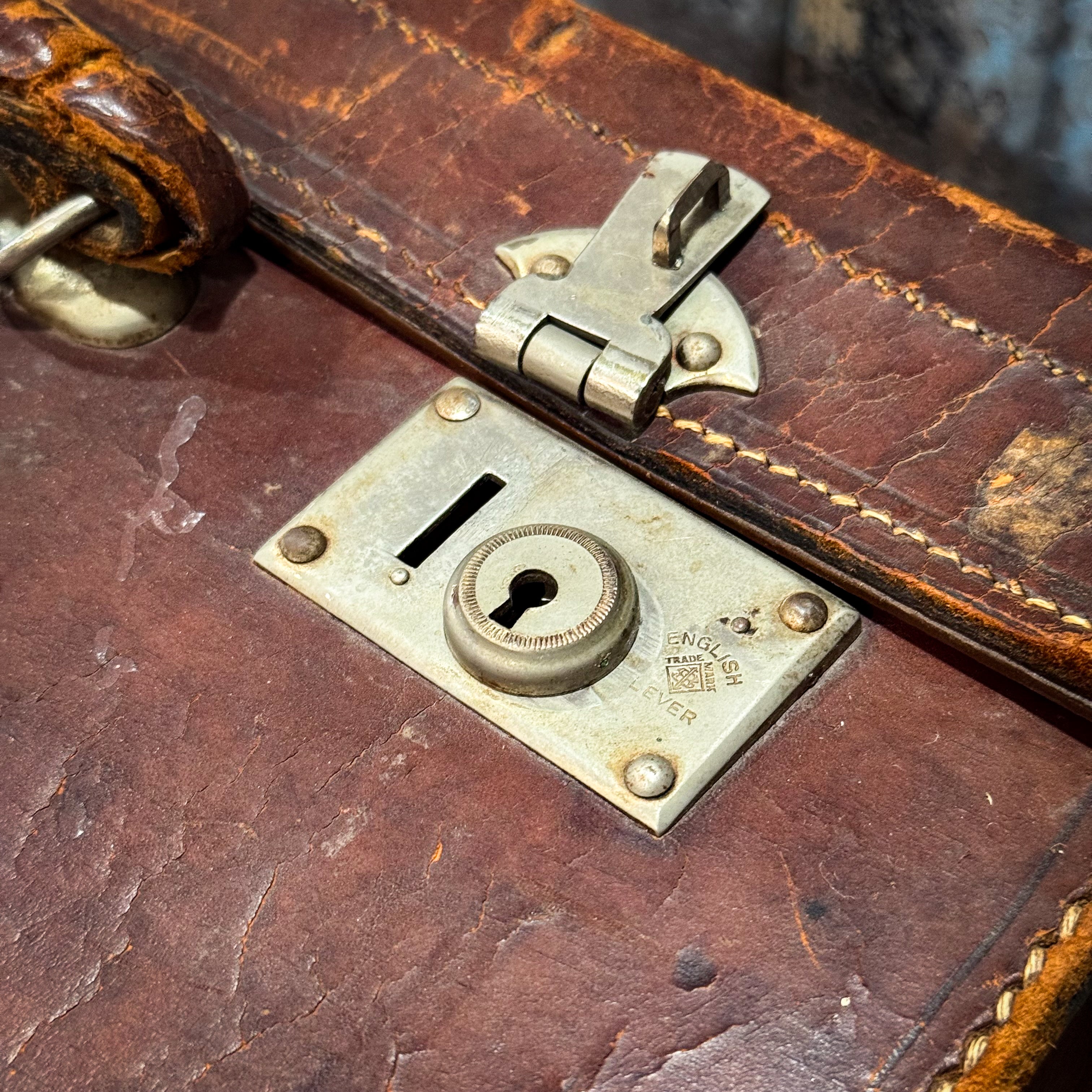 British Leather Suitcase 20"