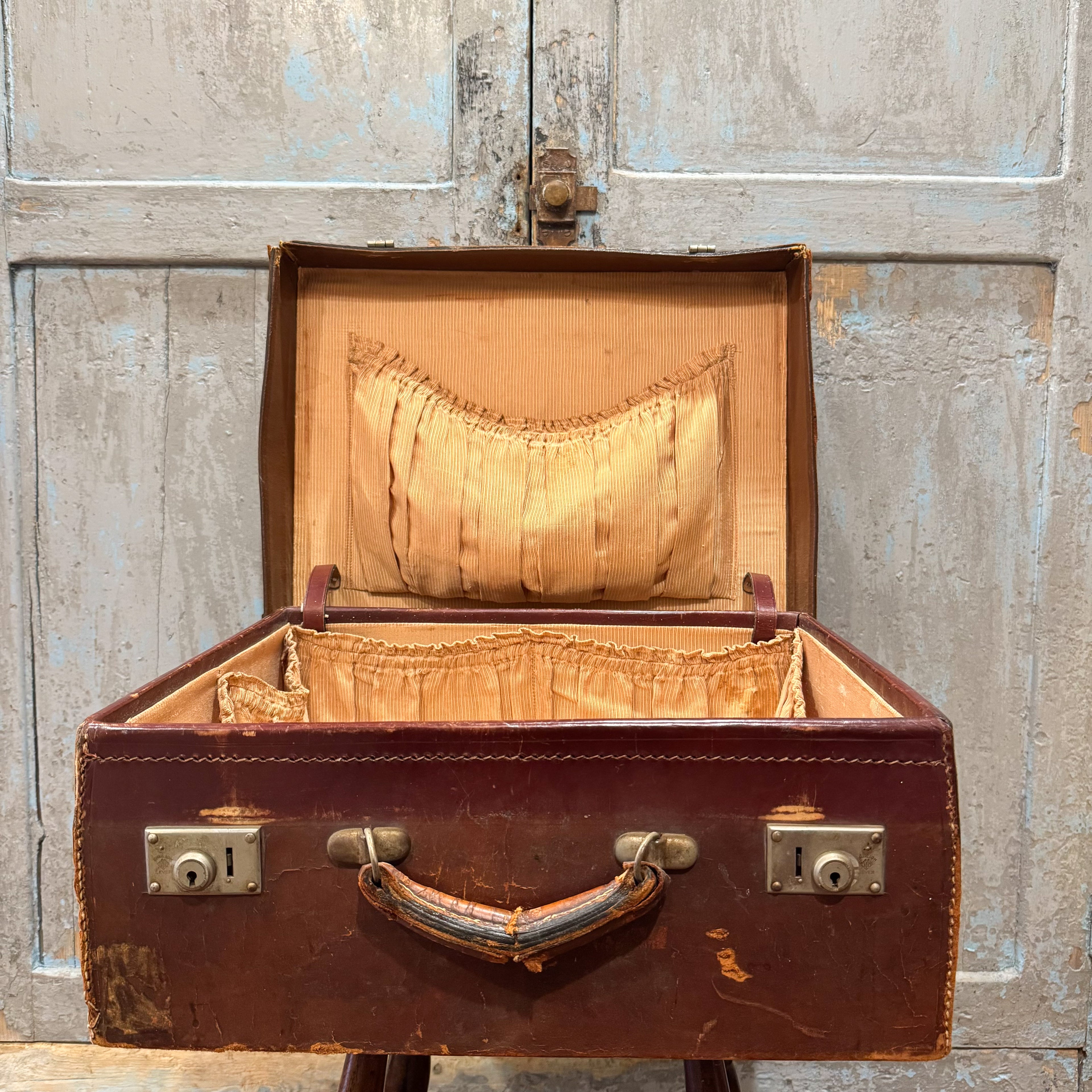 British Leather Suitcase 20"