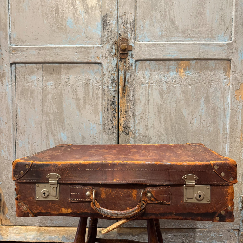 British Leather Suitcase 26"
