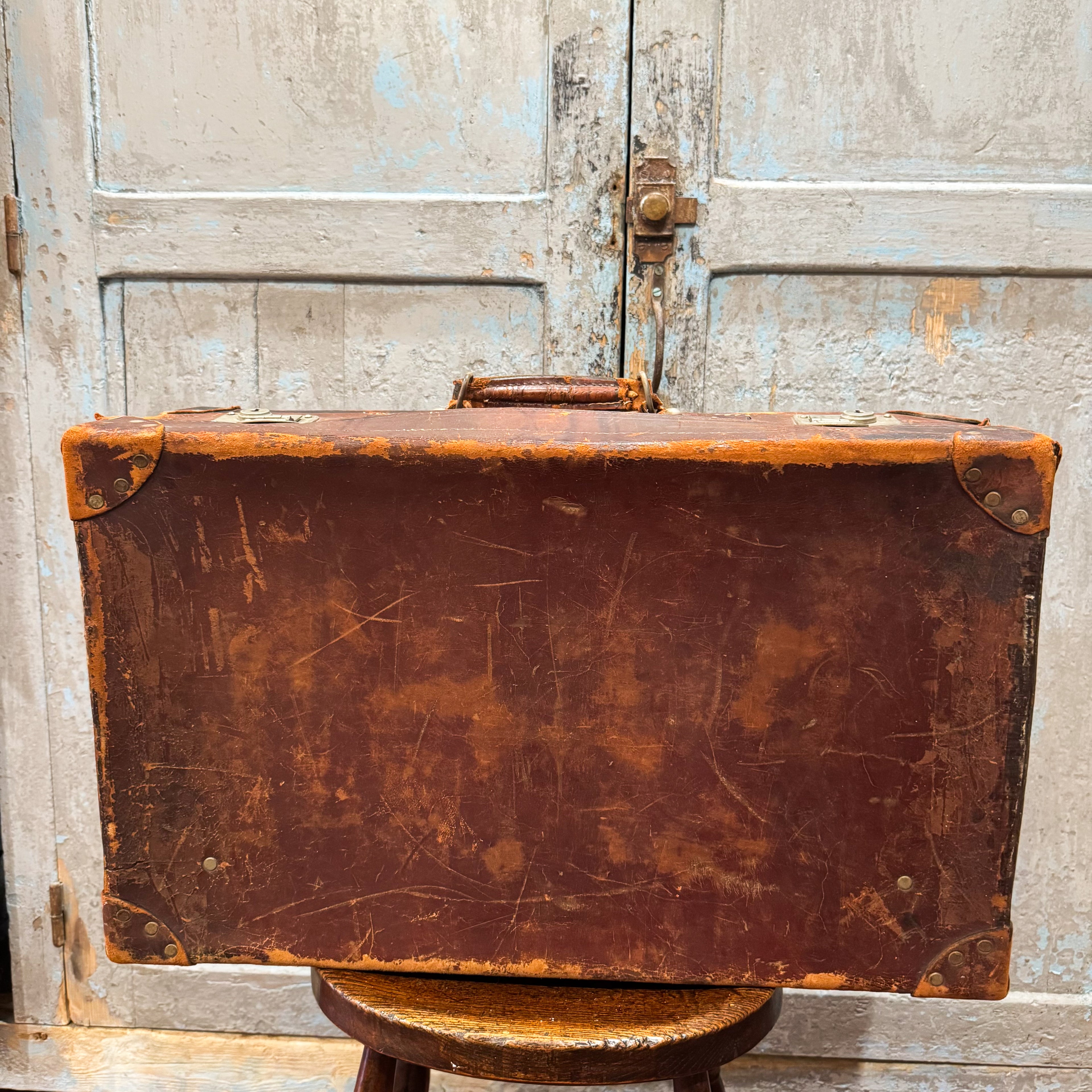 British Leather Suitcase 26"