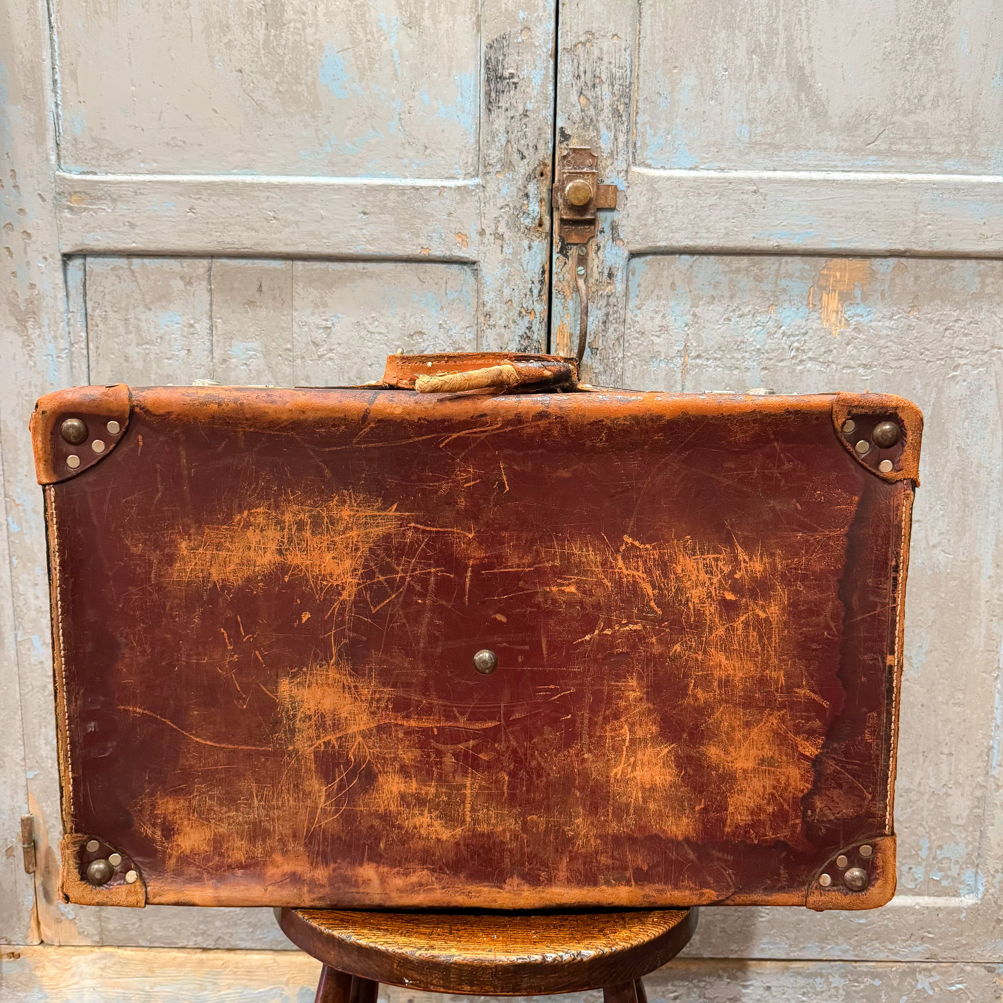 British Leather Suitcase 26"