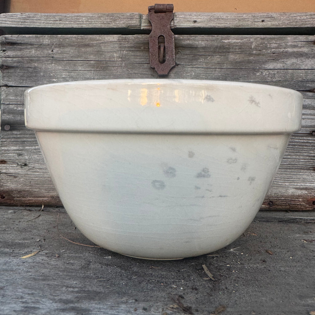 Antique English Creamware Mixing Bowl