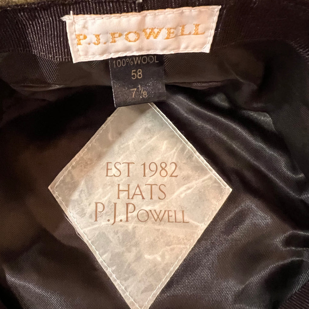 P.J. Powell Wool Tweed Flat Cap – Size 7⅛