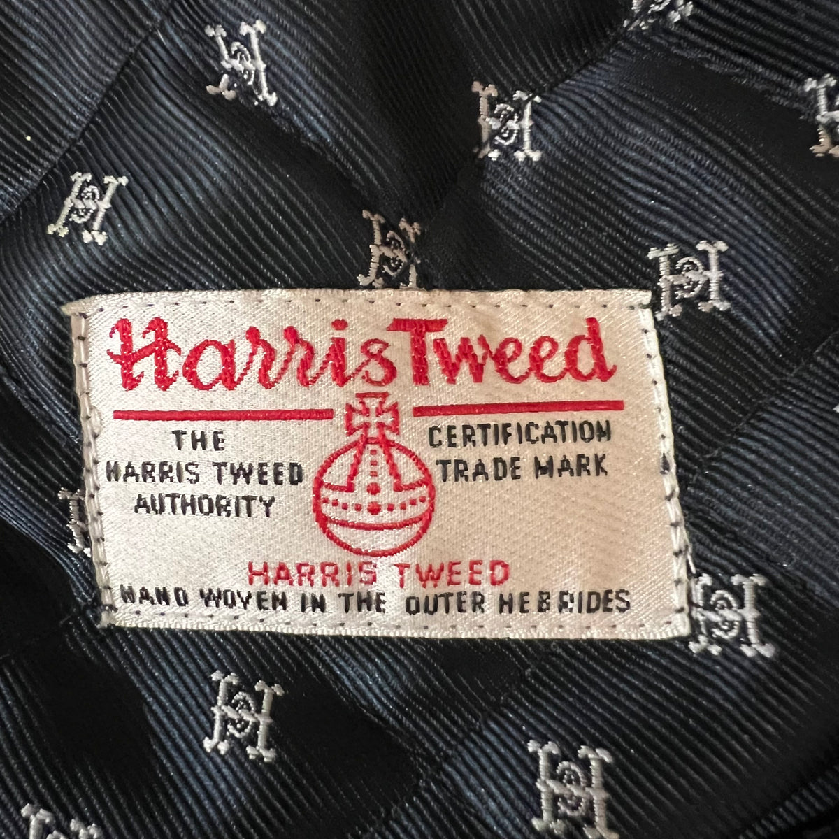 Vintage Harris Tweed Flat Cap – Charcoal Grey