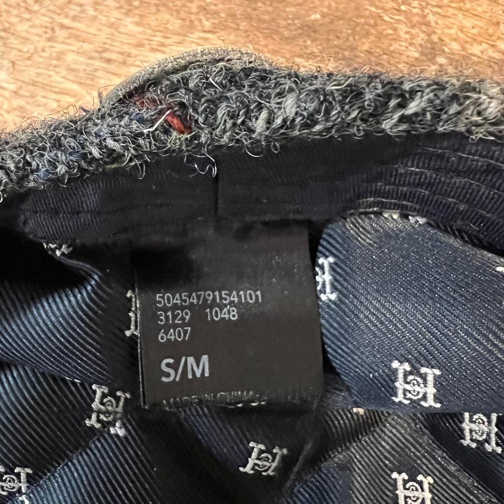 Vintage Harris Tweed Flat Cap – Charcoal Grey