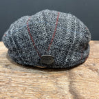 Vintage Harris Tweed Flat Cap – Charcoal Grey