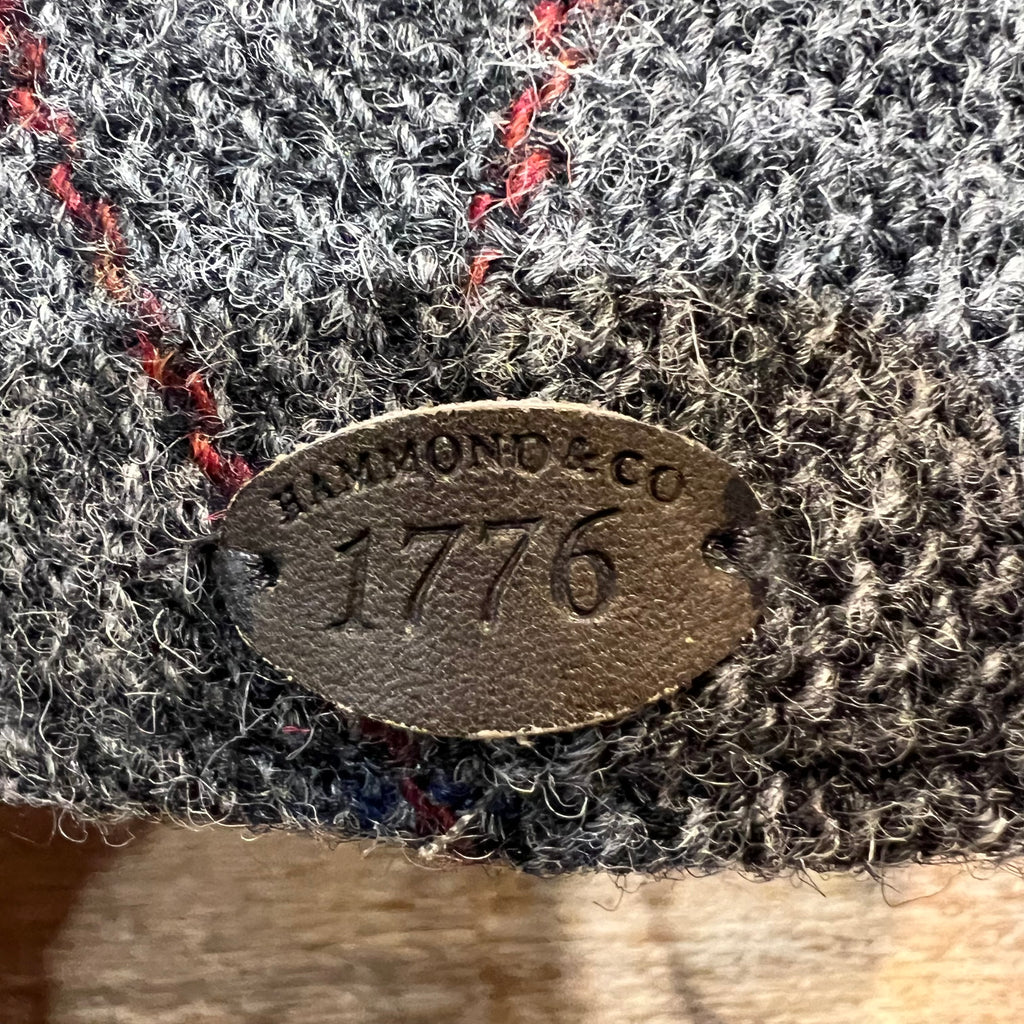 Vintage Harris Tweed Flat Cap – Charcoal Grey
