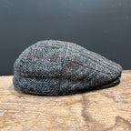 Vintage Harris Tweed Flat Cap – Charcoal Grey