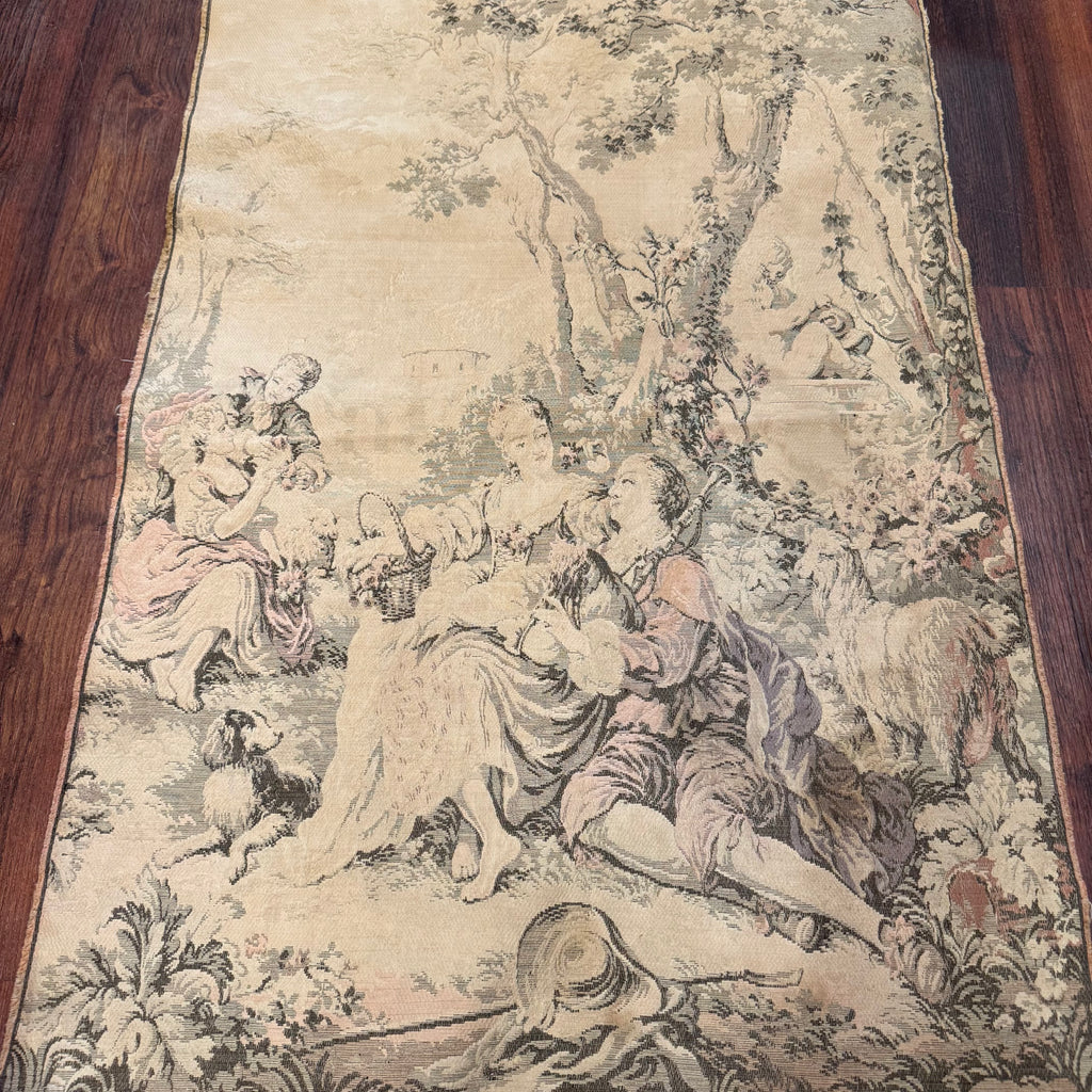 French Pastoral Tapestry Panel, Made in France