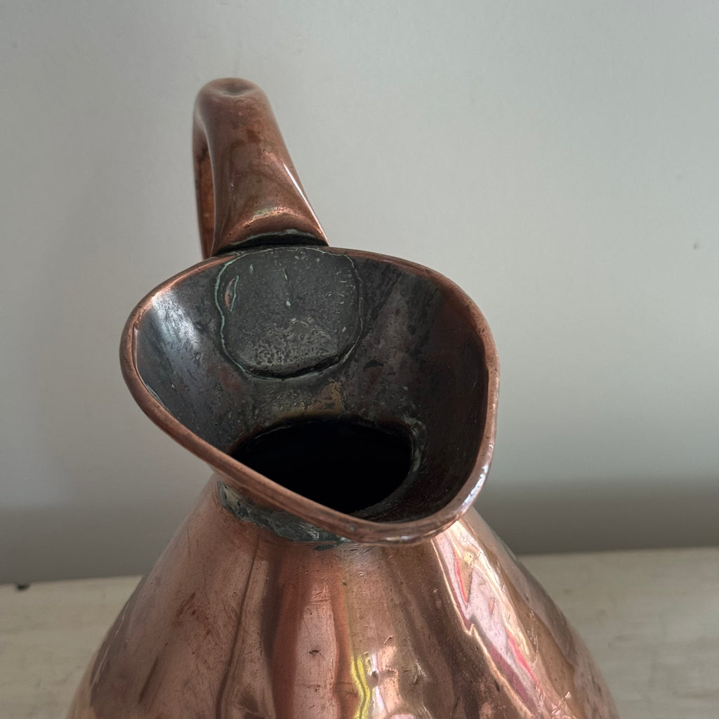 Antique English Copper Haystack Jug - 1/2 Gallon