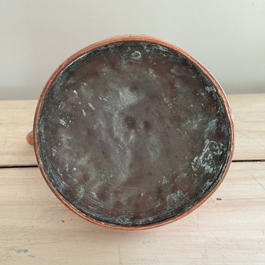 Antique English Copper Half Gallon Jug with Plaque