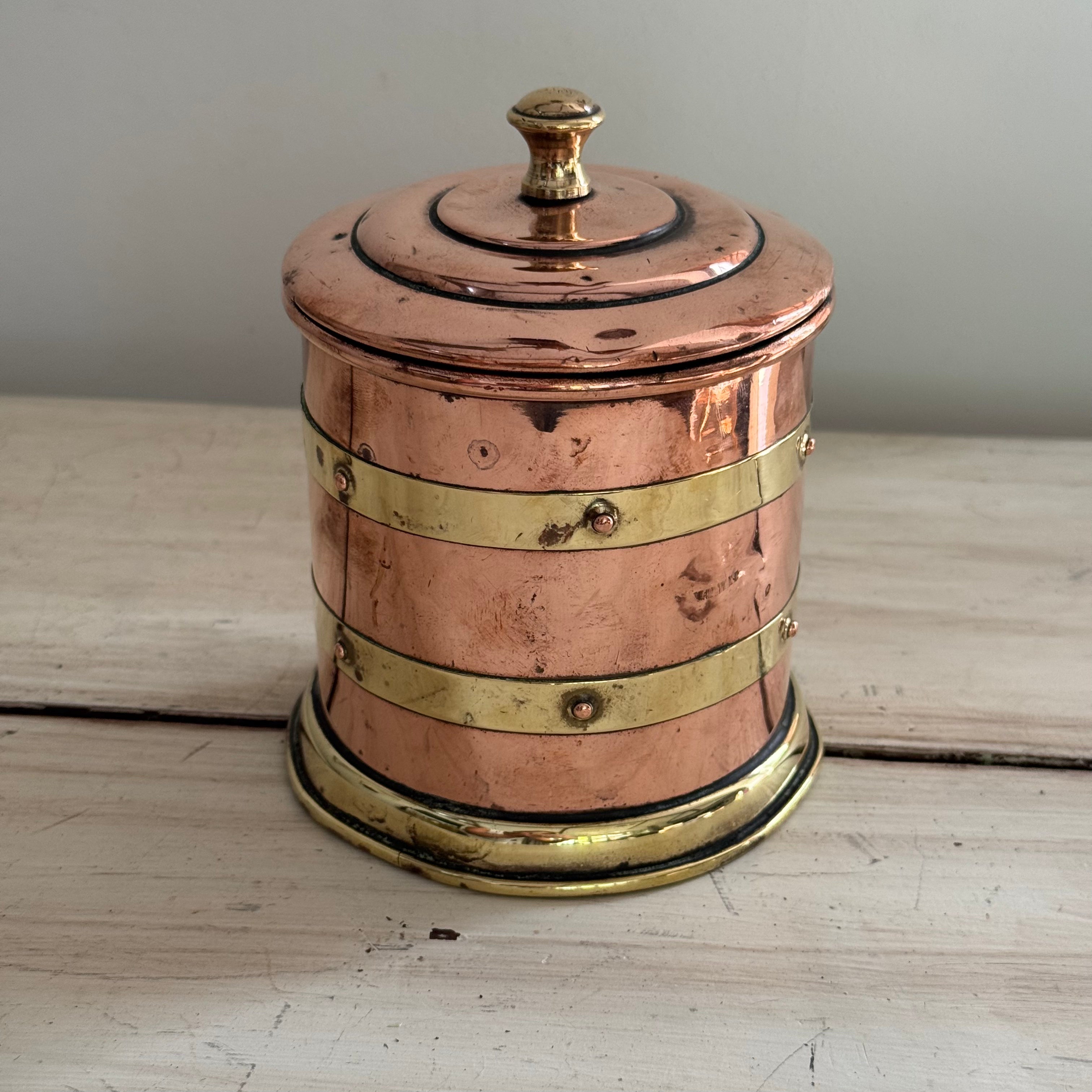 Copper and Brass Canister