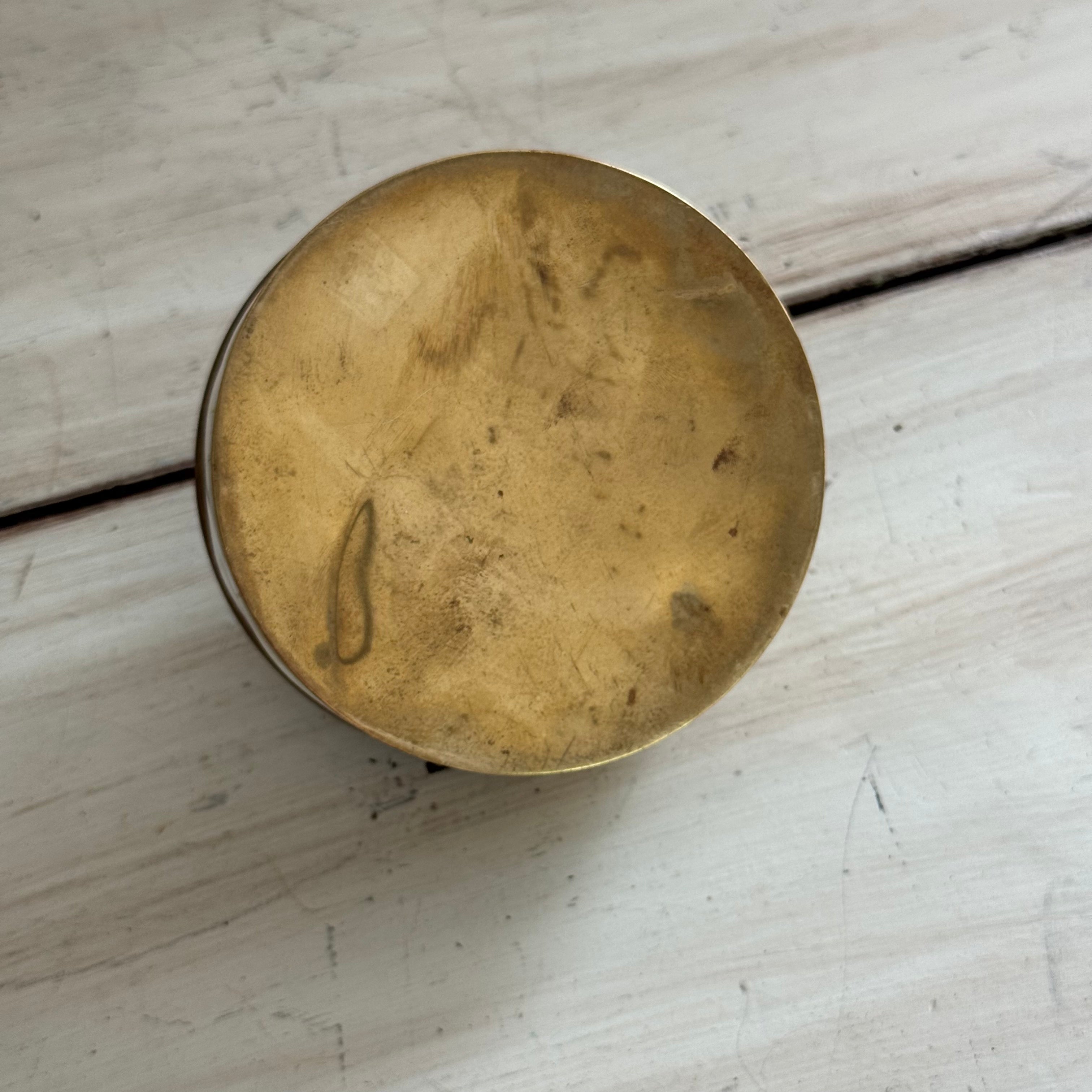 Brass & Mother of Pearl Trinket Box