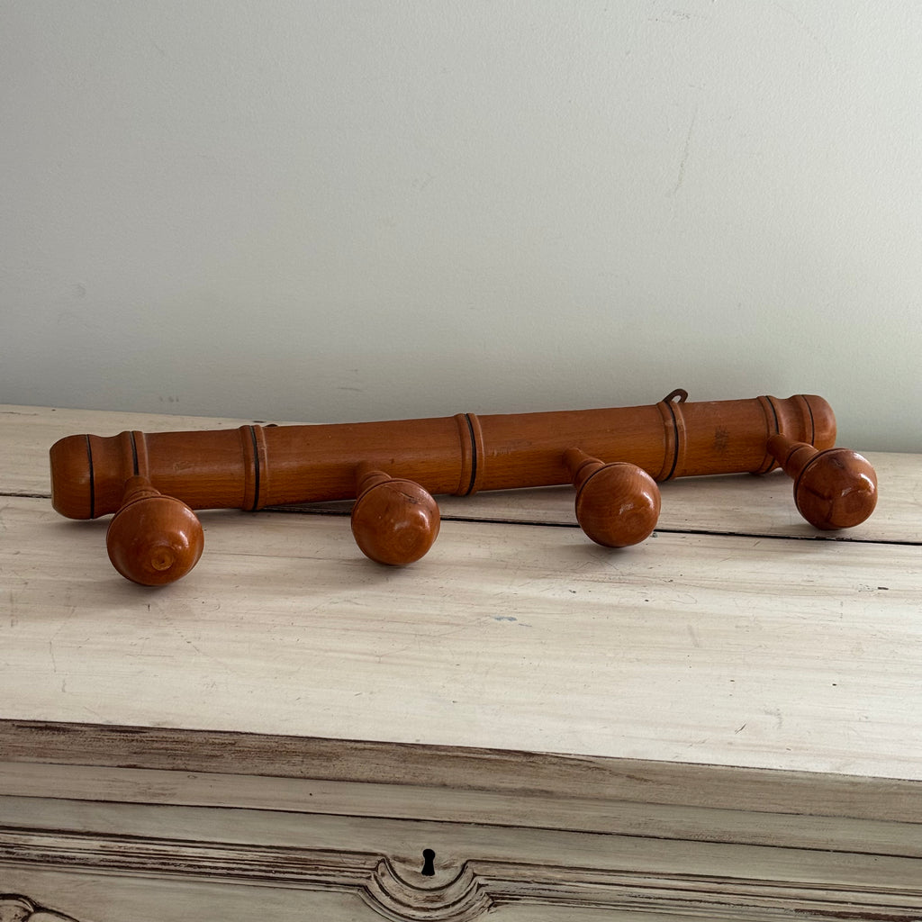 French Faux Bamboo 4 Peg Rack