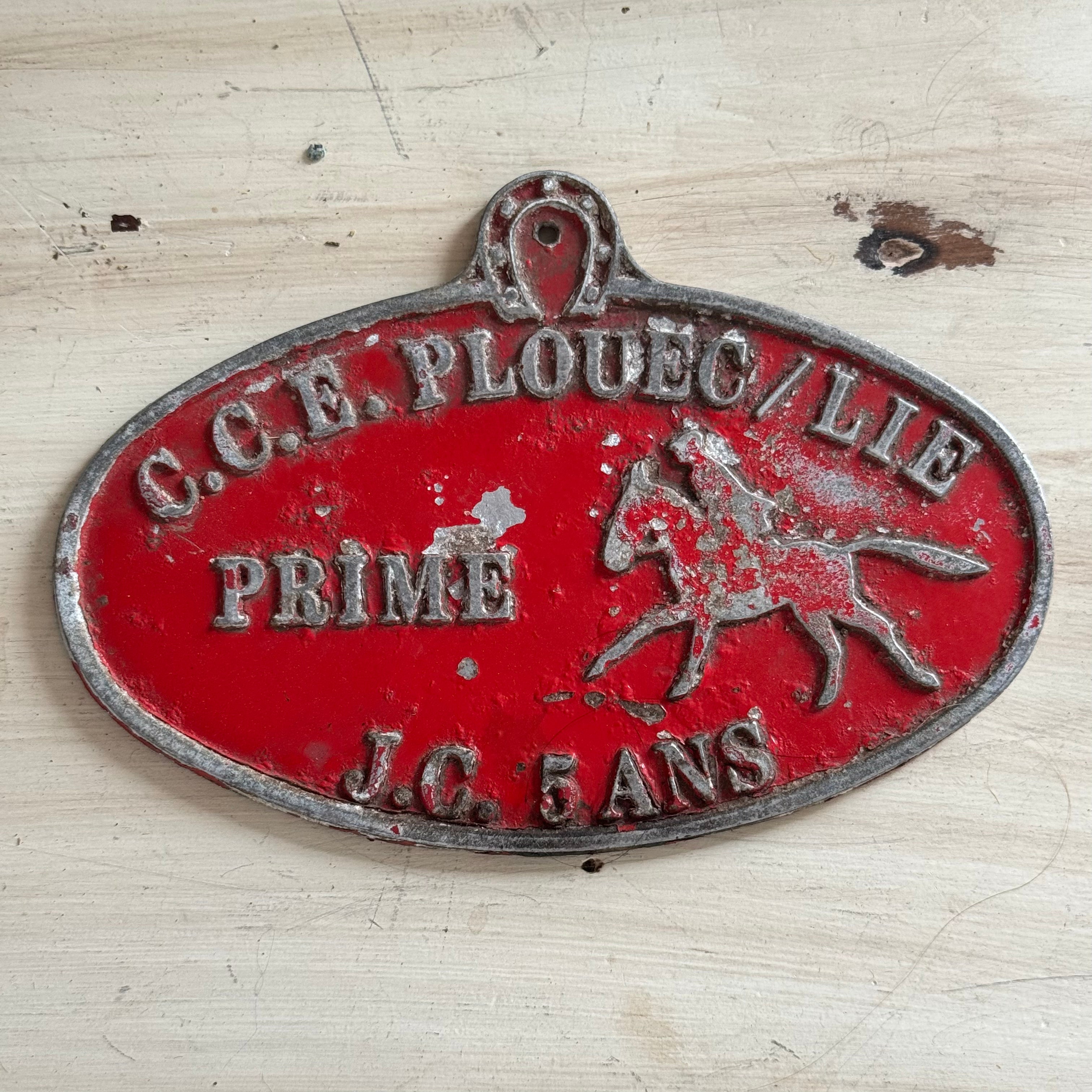 French Horse Racing Prize Plaque