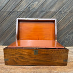 Victorian Walnut Writing Slope with Key