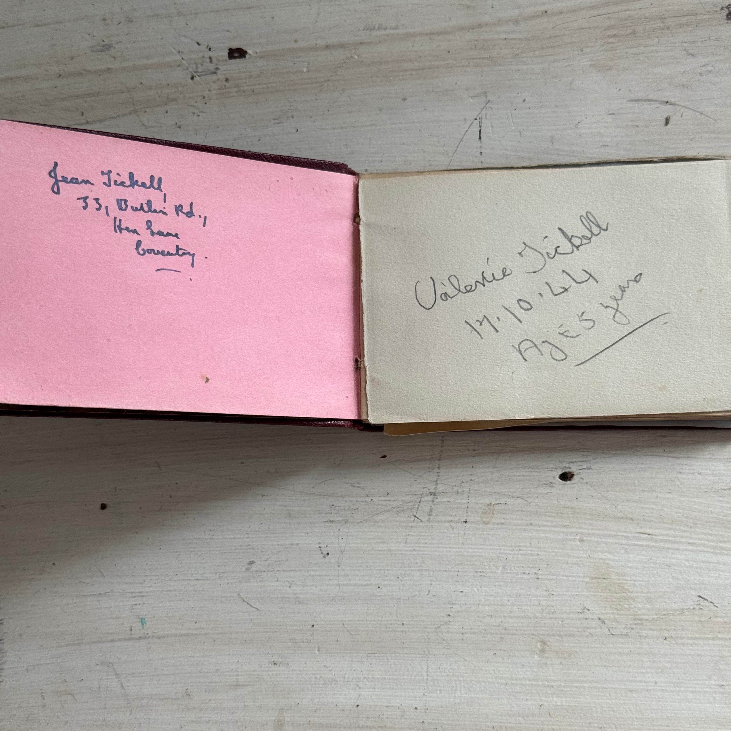 English Autograph Book
