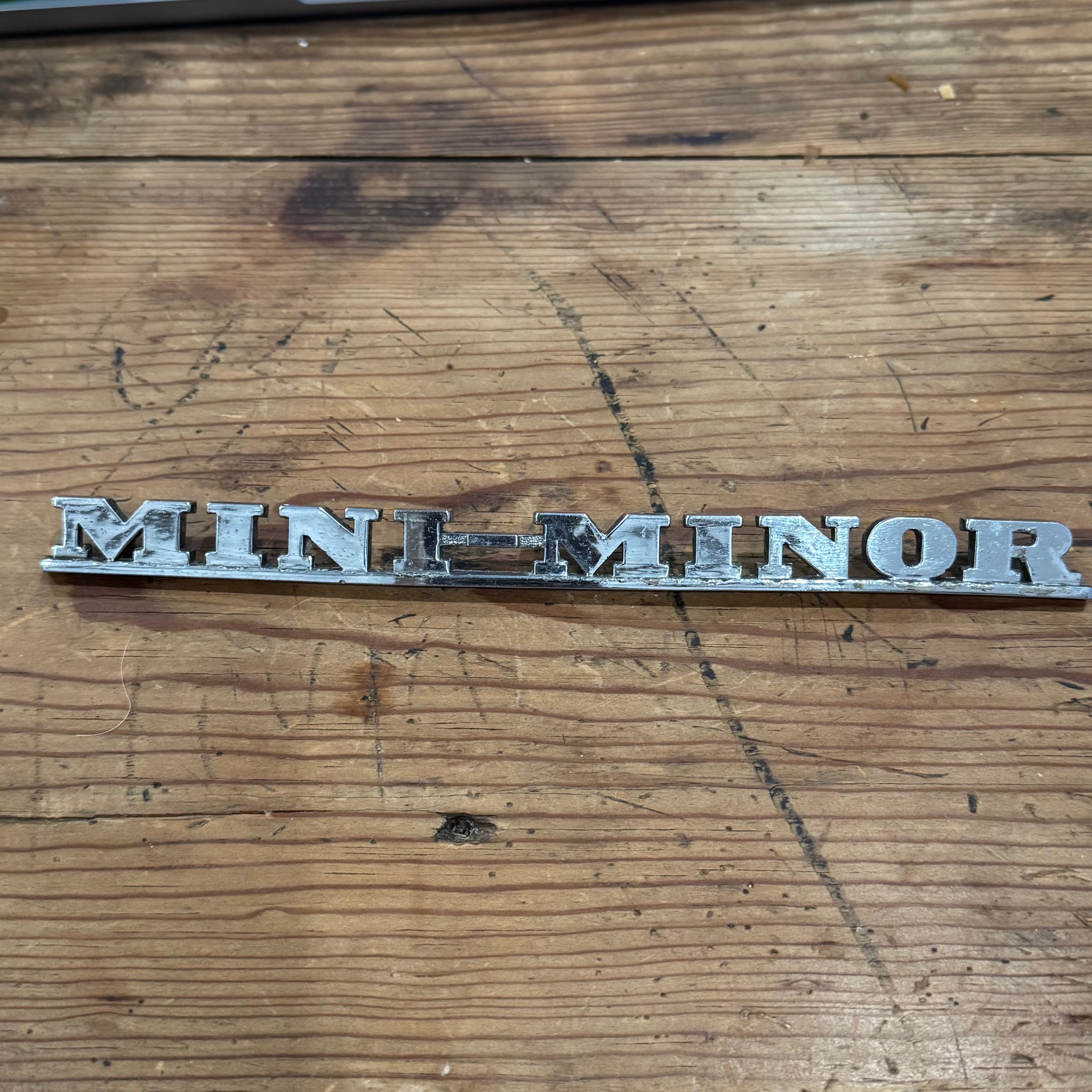 Vintage British Mini Minor Bonnet Badge